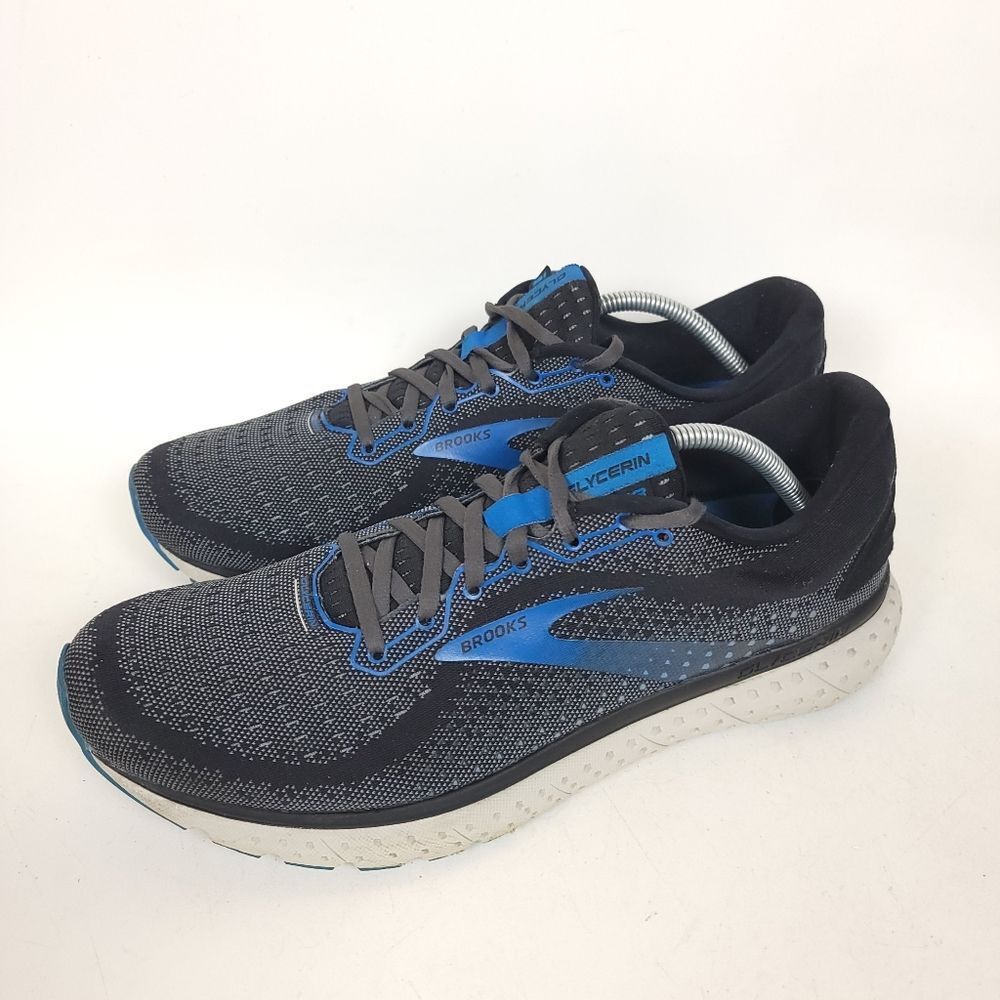Brooks Men’s Glycerin 18 Gray Blue Running Shoes Sneakers Size 12.5 D